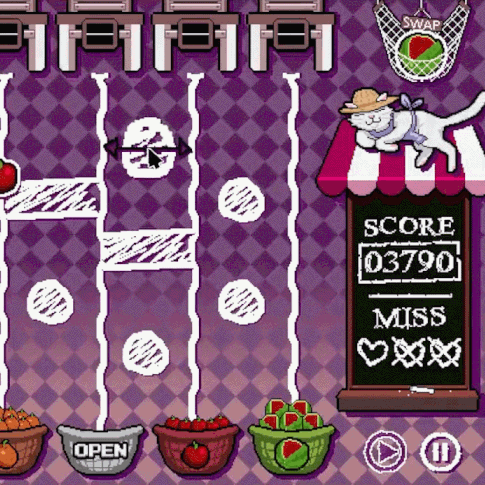 Art direction + assets for FRUITY FELINE by TonyFinale.